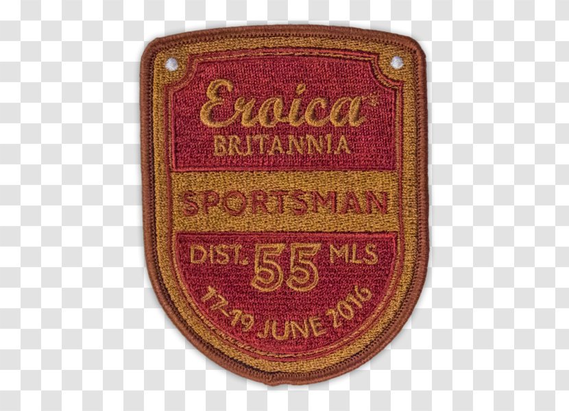 Textile Eroica Britannia Label Embroidered Patch Souvenir - Brand Transparent PNG