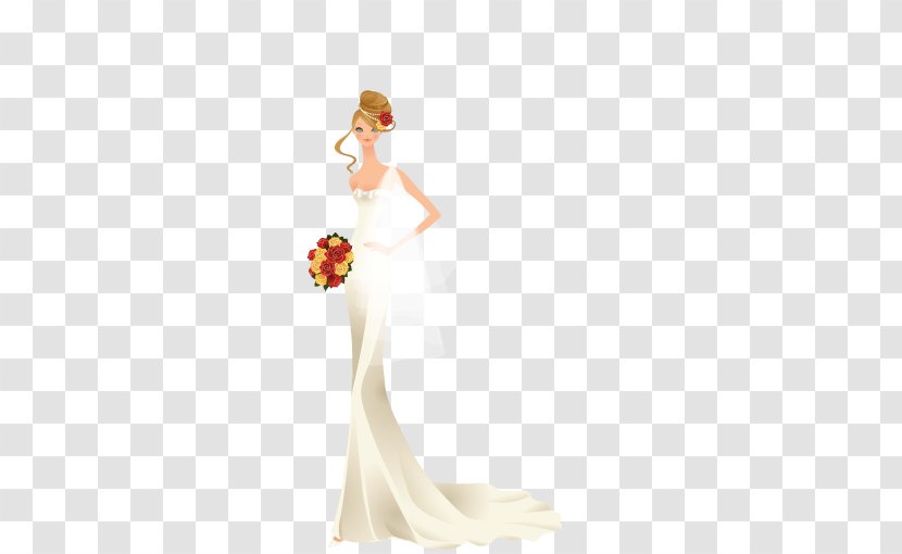 Wedding Dress Bride - Vector Elements Model Transparent PNG