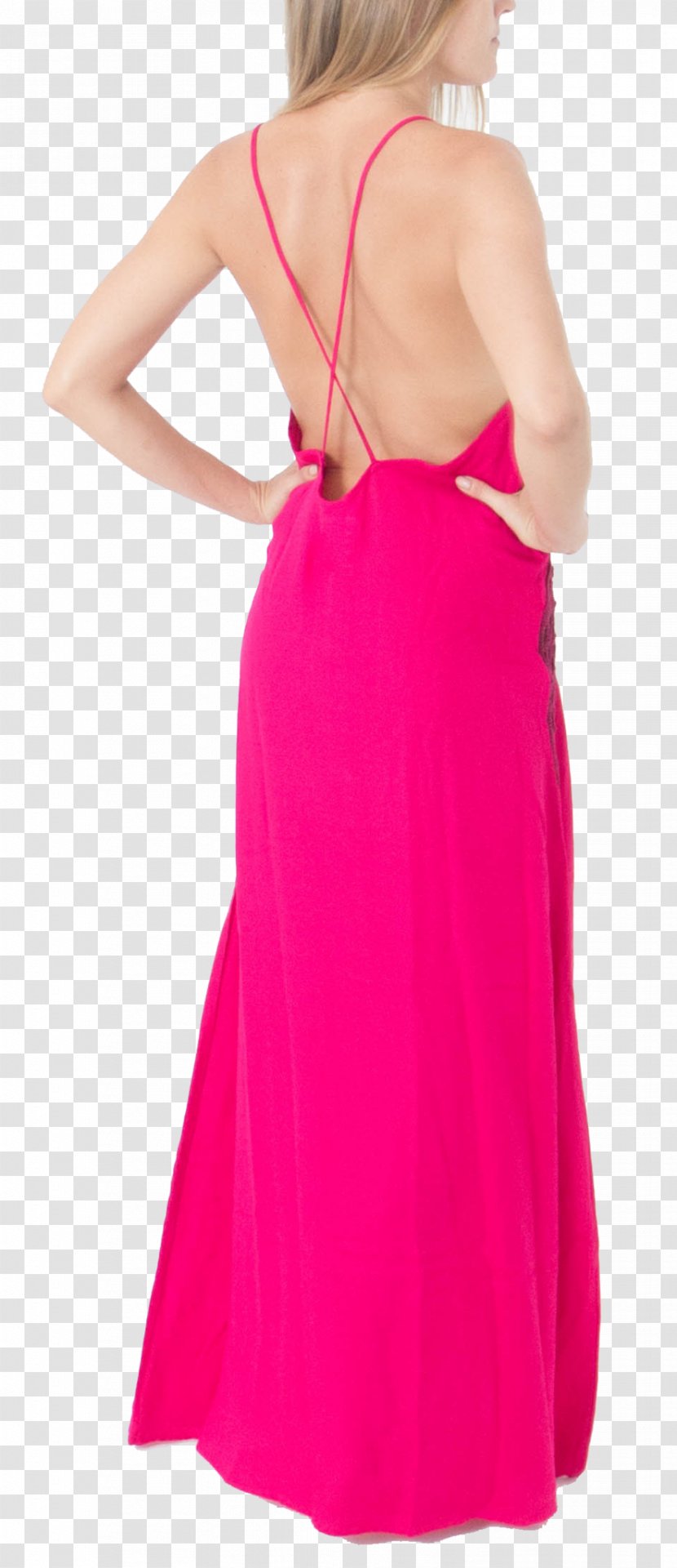Cocktail Dress Shoulder Satin - Peach Transparent PNG