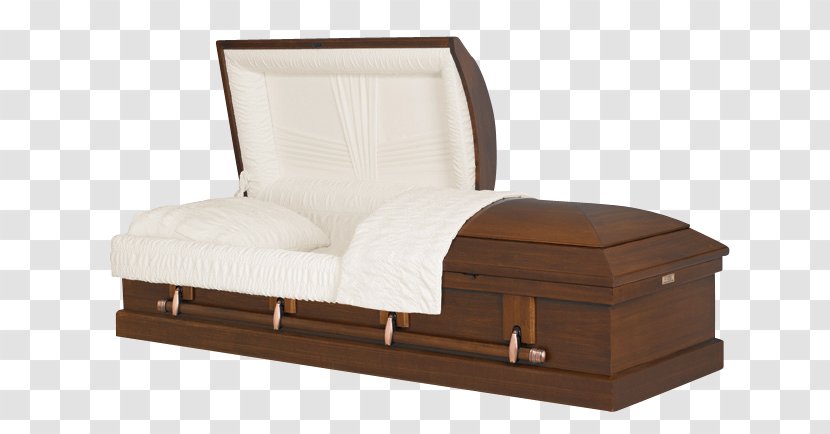 Caskets Funeral Home Burial Vault - Furniture - Pecan Wood Finish Transparent PNG