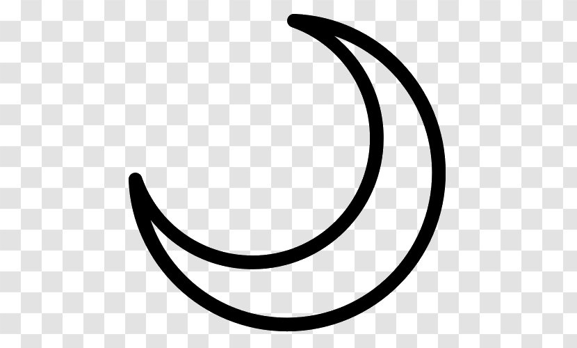 Lunar Phase Crescent New Moon - Black And White Transparent PNG