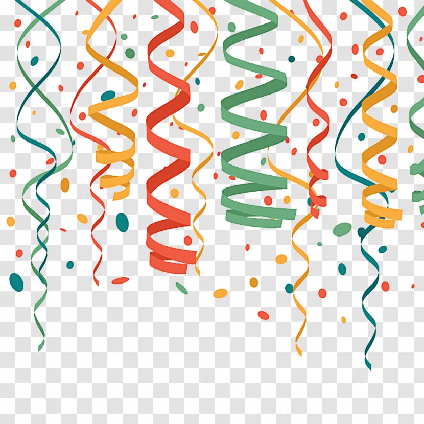 Serpentine Streamer Confetti - Carnival - Promotions Ribbon Transparent PNG