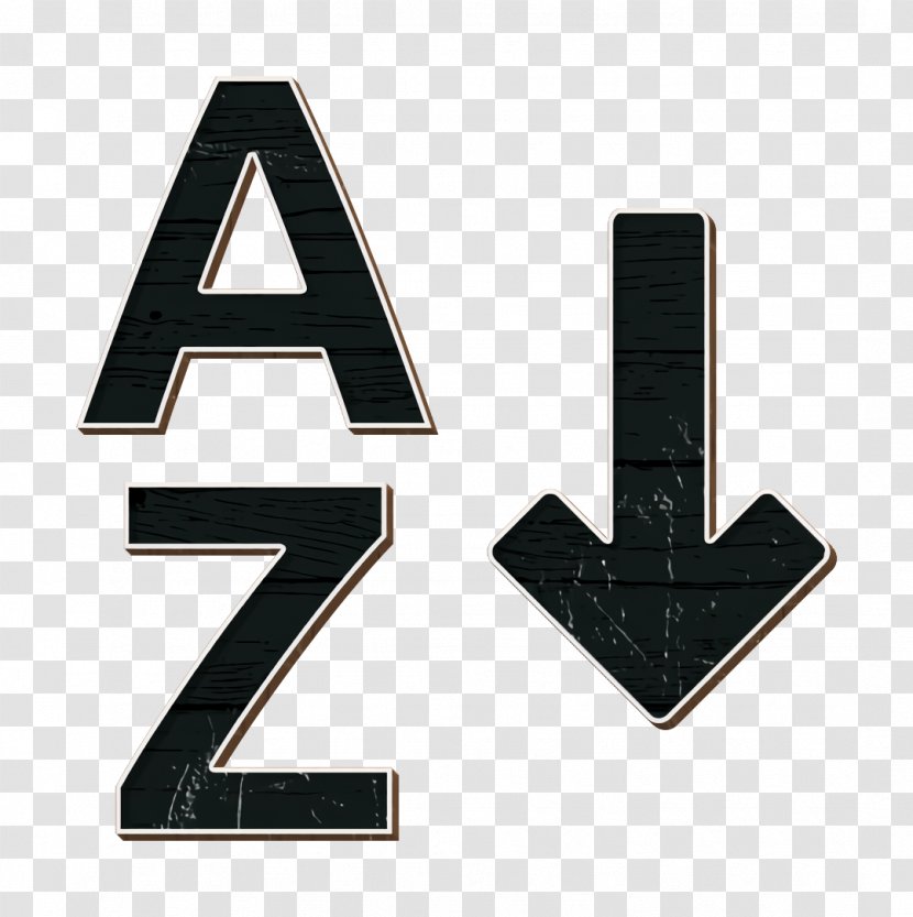 Ascending Icon Az Filters - Metal Symbol Transparent PNG