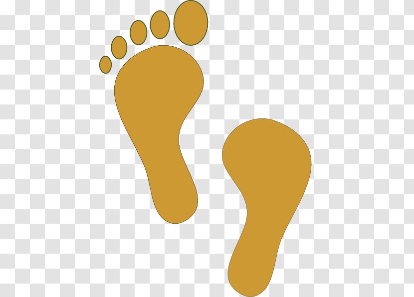 Footprint Clip Art - Foot - Yellow Transparent PNG