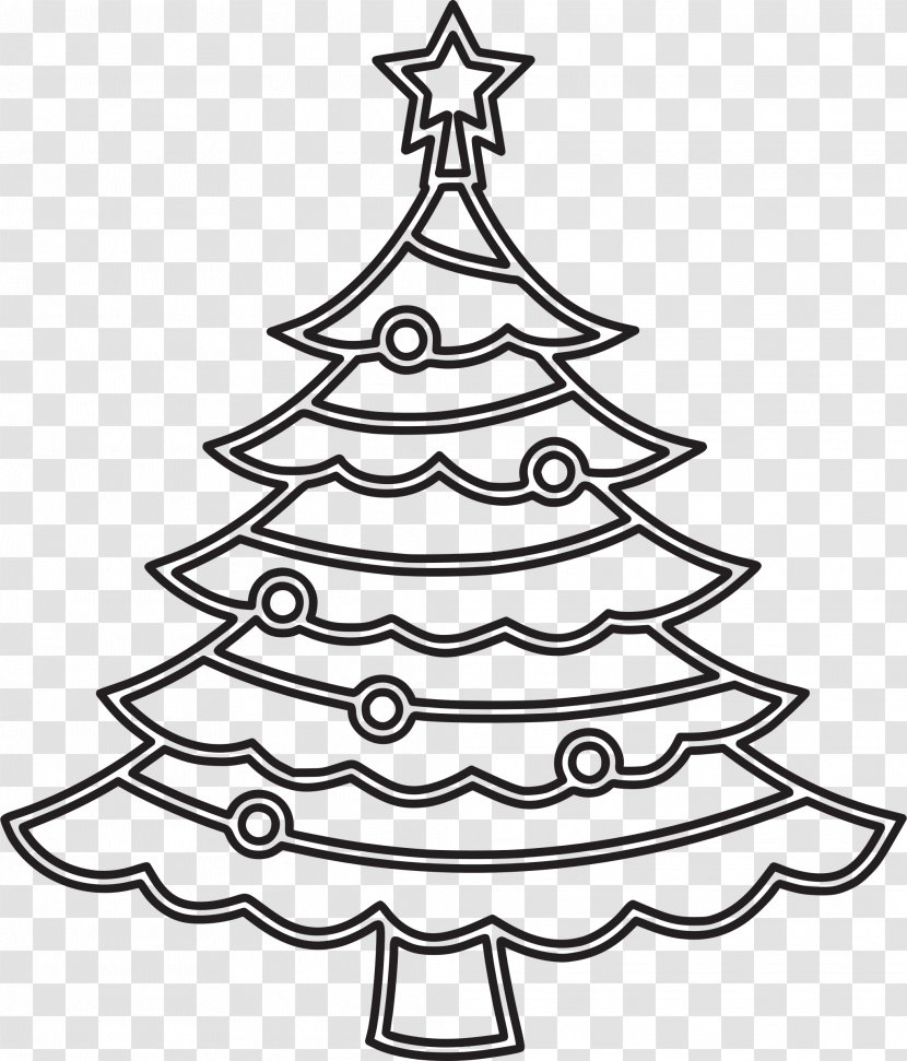 Christmas Tree Clip Art Template Day Coloring Book - Conifer Transparent PNG