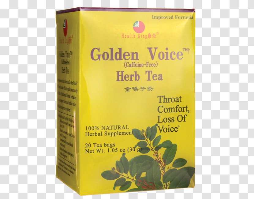 Health King Golden Voice Herb Tea 20 Wellness Teas Kusmi Celestial Seasonings Herbal Tension Tamer - Medicine Transparent PNG