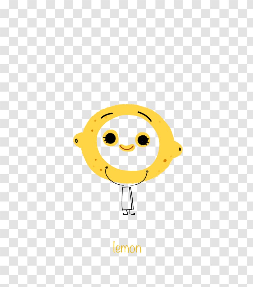 Cartoon Smiley - Yellow - Lemon Character Transparent PNG