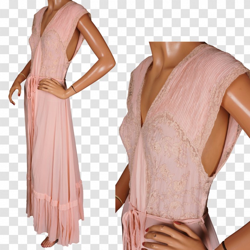Cocktail Dress Shoulder Peach - Sleeve Transparent PNG