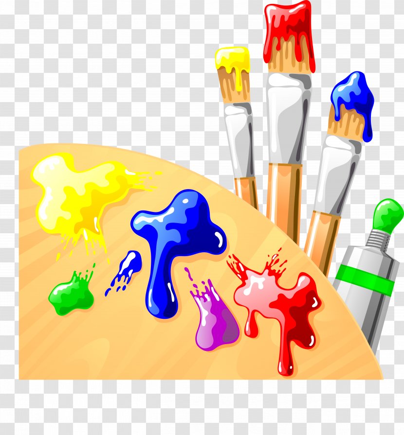 Painting Palette Brush - Toy - CRAYON Transparent PNG