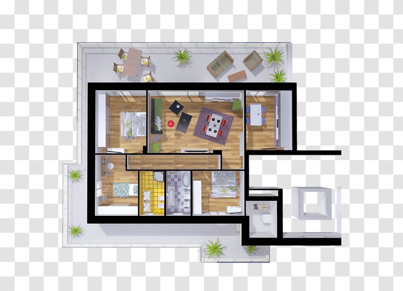 House Apartment Easy Village Floor Plan Planimetrics - Picture Frame Transparent PNG