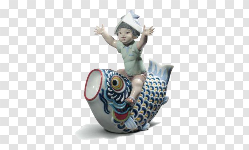 Lladrxf3 Porcelain Childrens Day Figurine Gosekku - Carp Flag Sculpture Transparent PNG