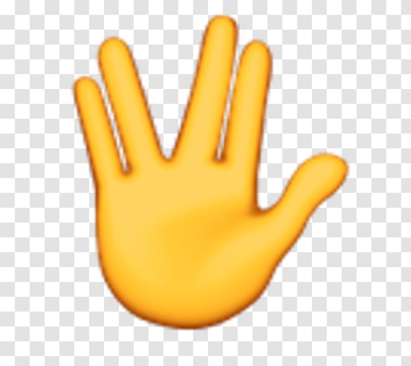 Middle Finger Hand Ring Emojipedia - Vulcan Salute Transparent PNG