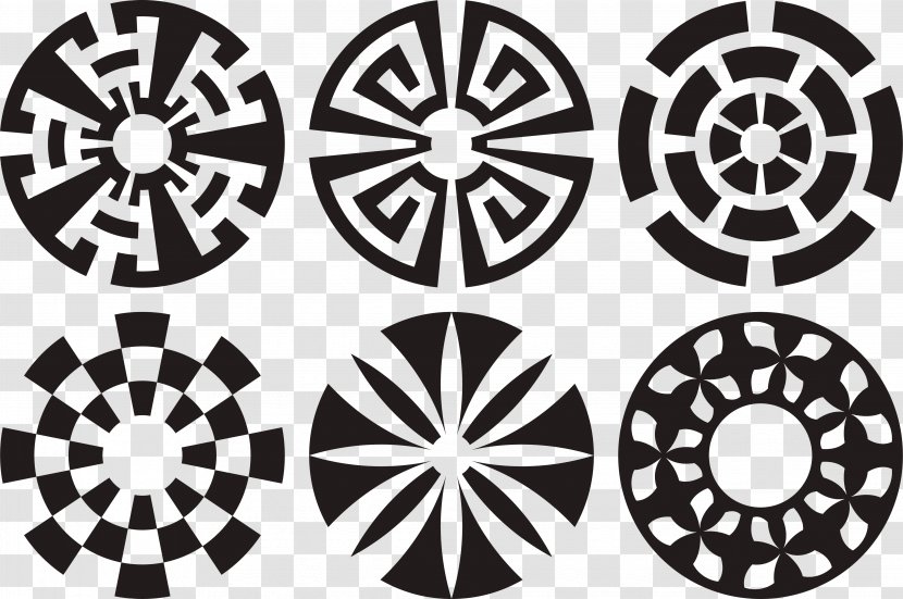 Circle Shape Decorative Arts - Monochrome Photography - Silhouette Design Transparent PNG