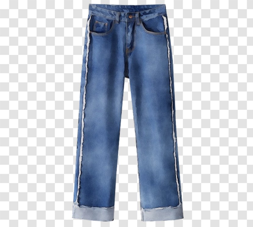 Denim Jeans Clothing Blue Pocket - Wet Ink - Trousers Textile Transparent PNG