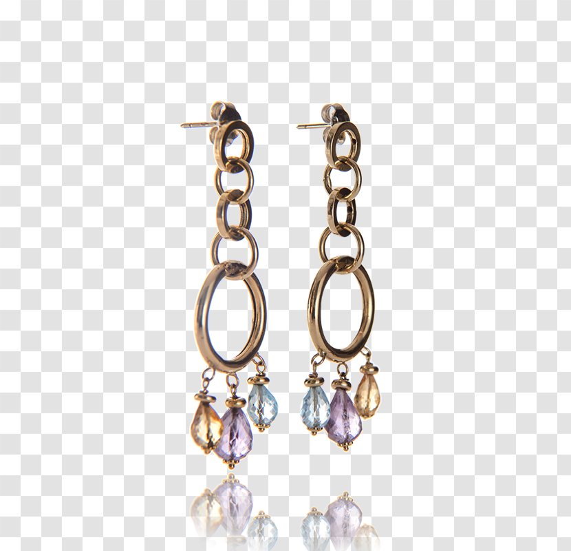 Amethyst Earring Body Jewellery Purple Transparent PNG