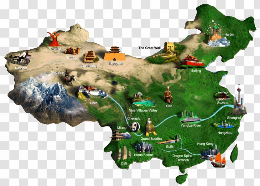 Great Wall Of China Map Tourism Tourist Attraction Kulturdenkmal Transparent PNG