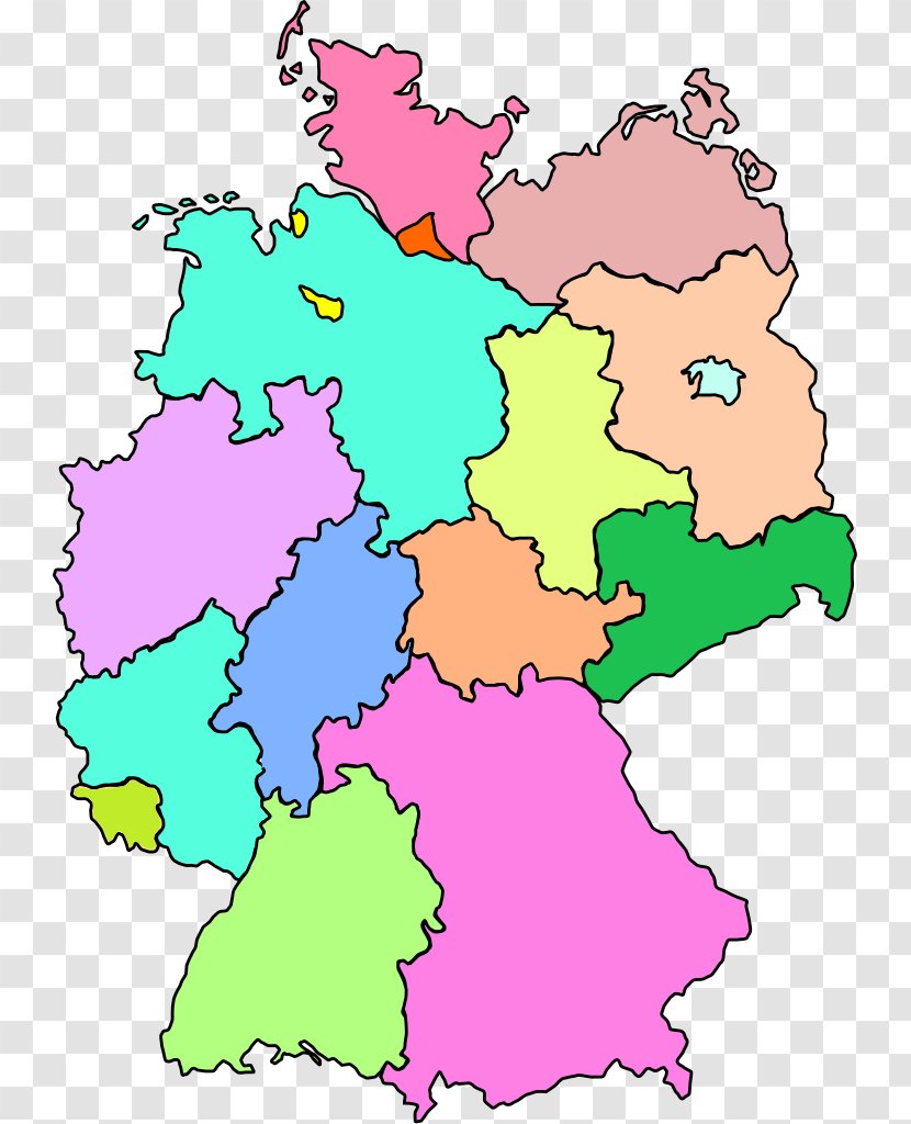 States Of Germany Bavaria Mapa Polityczna Flag Hamburg - State Capital In Transparent PNG
