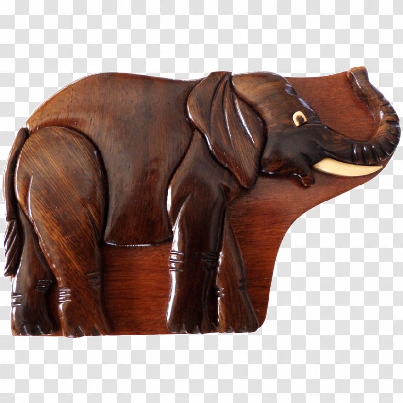 Indian Elephant Puzzle Box African Casket - Wood Transparent PNG