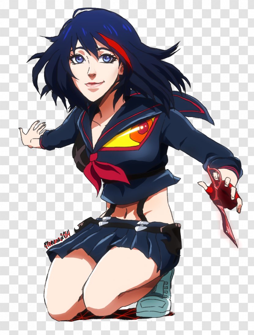 Ryuko Matoi Kill La Drawing - Frame - Scissors Long Hair Transparent PNG