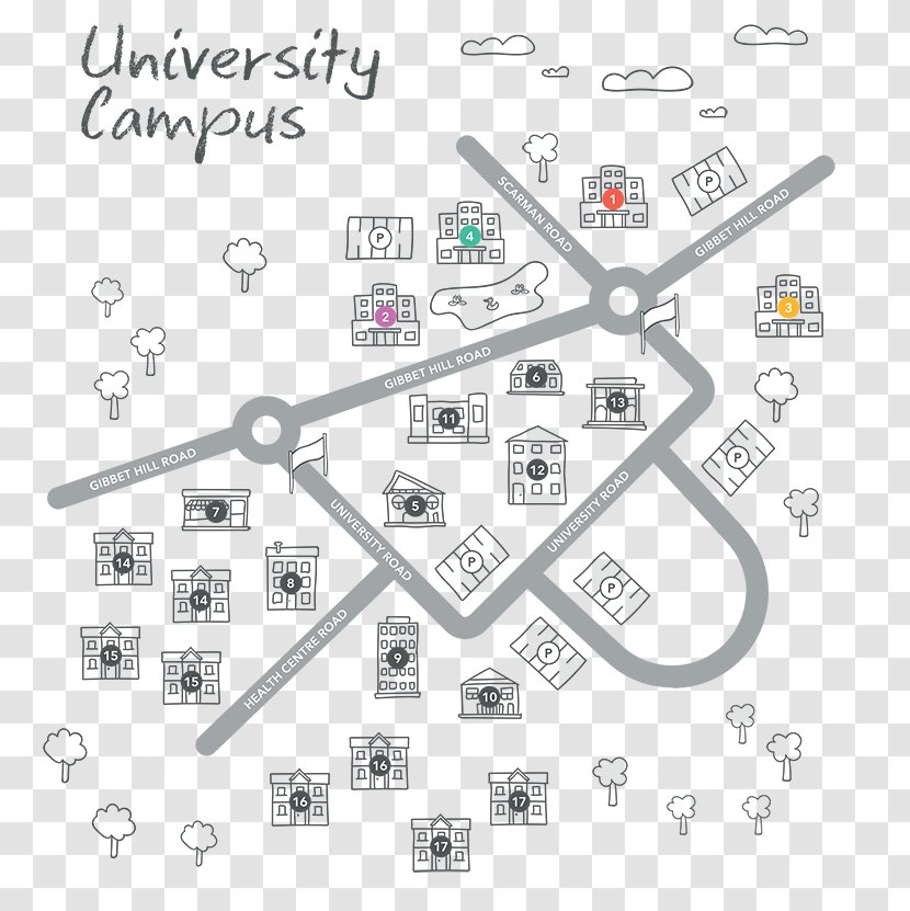 Warwick Business School Campus University Map - Park - Gym Doodle Transparent PNG