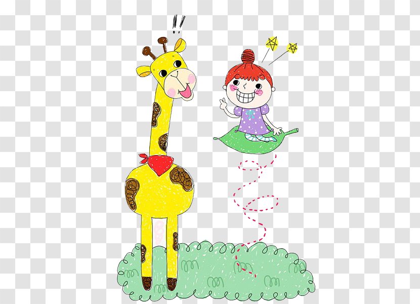 Giraffe Stock Illustration - Royaltyfree - Giraffes And Children Transparent PNG