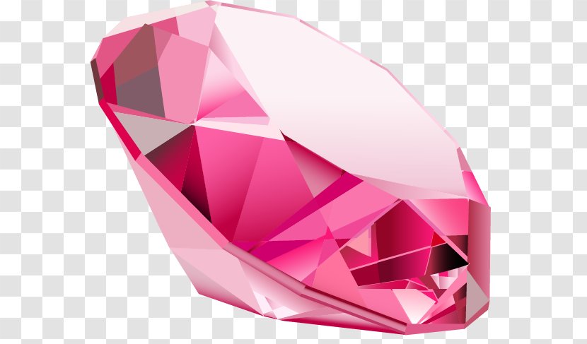Blue Diamond Vector Graphics Gemstone Clip Art - Pink Rings Transparent PNG