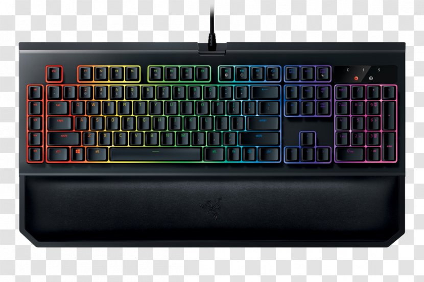 Computer Keyboard Razer BlackWidow Chroma V2 Inc. Electrical Switches Gaming Keypad - Color - Wrist Rests Transparent PNG