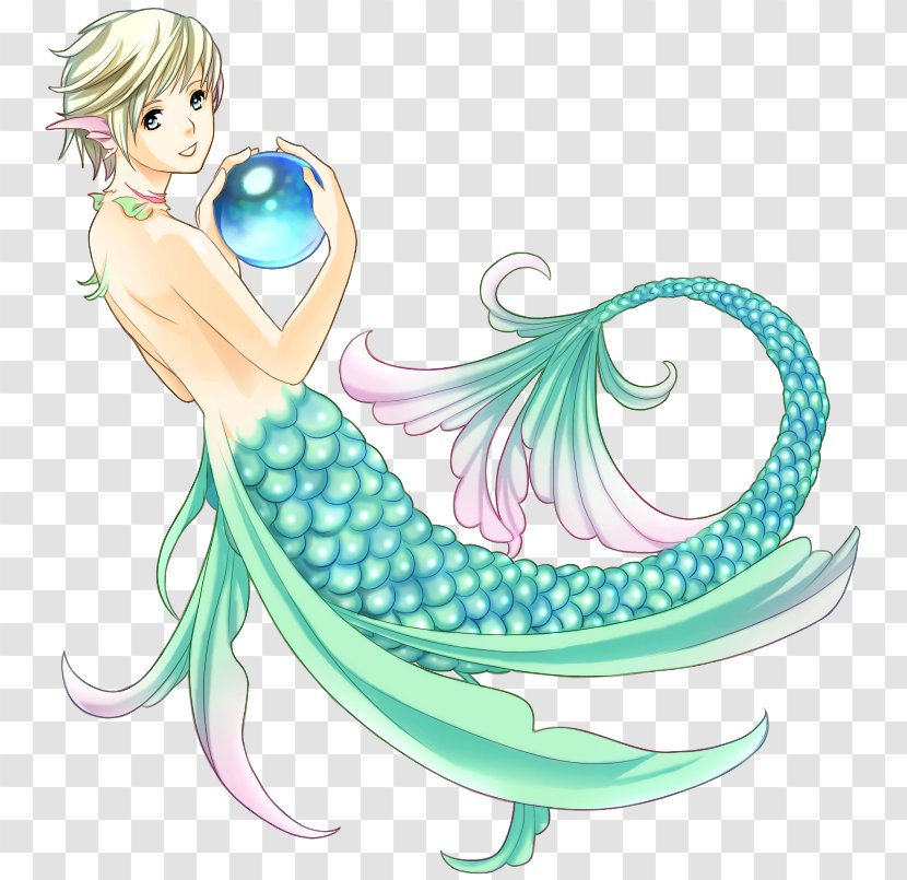 Mermaid Merman Drawing Legendary Creature Art - Heart Transparent PNG