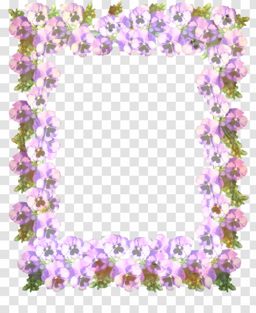Flower Background Frame - Violaceae - Violet Family Picture Transparent PNG