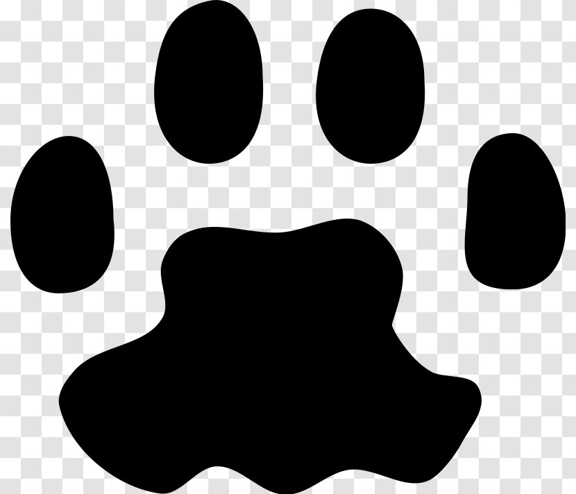 Cat Dog Paw Clip Art - Black - Animal Prints Transparent PNG