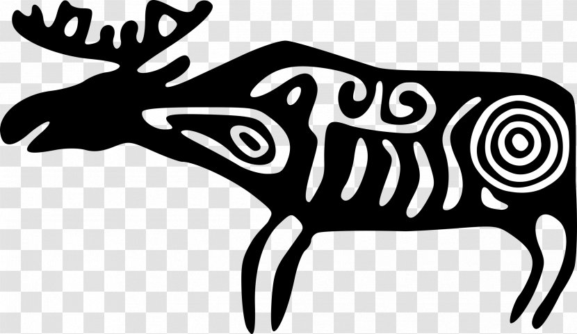 Petroglyph Clip Art - Hand-painted Elk Transparent PNG