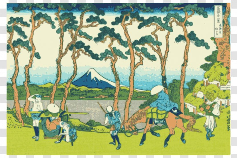 The Great Wave Off Kanagawa Japan Edo Thirty-six Views Of Mount Fuji Ukiyo-e - Painting Transparent PNG
