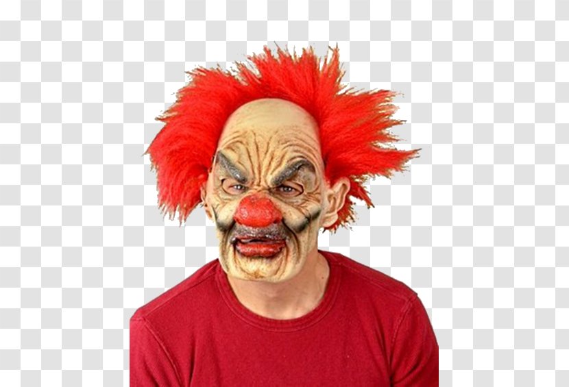 Latex Mask Clown Clothing Costume - Wig Transparent PNG