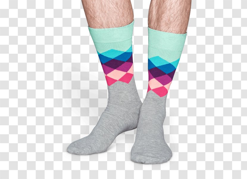 Sock Knee Faded Diamonds Calf Ankle - Heart - Striped Gift Box Transparent PNG