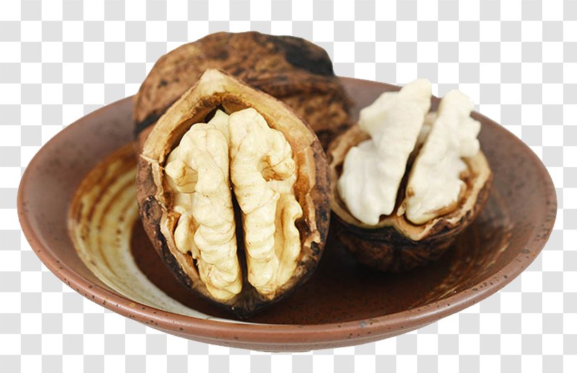 Walnut Juglans Dish - Meat - Fresh Walnuts On The Plate Transparent PNG