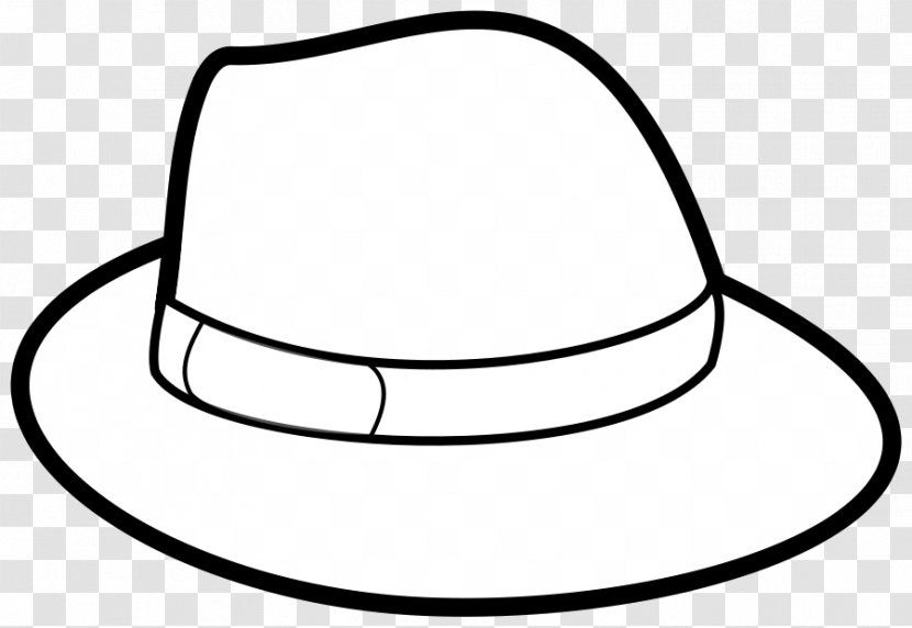 Top Hat Outline Cowboy Clip Art - Clothing - Brief Cliparts Transparent PNG
