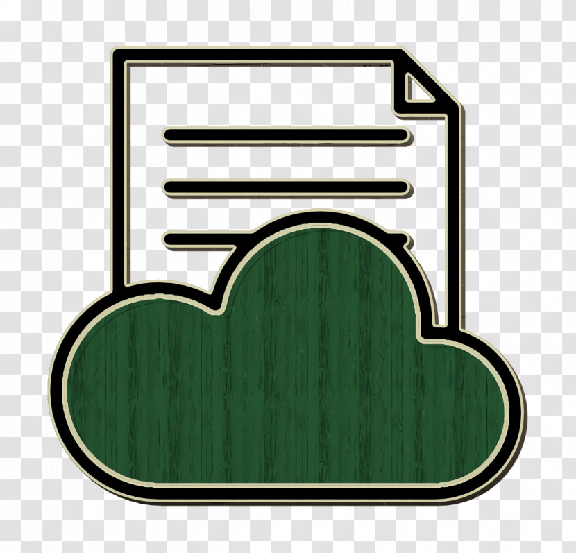 Cloud Computing Icon Document Icon Linear Color SEO Icon Transparent PNG