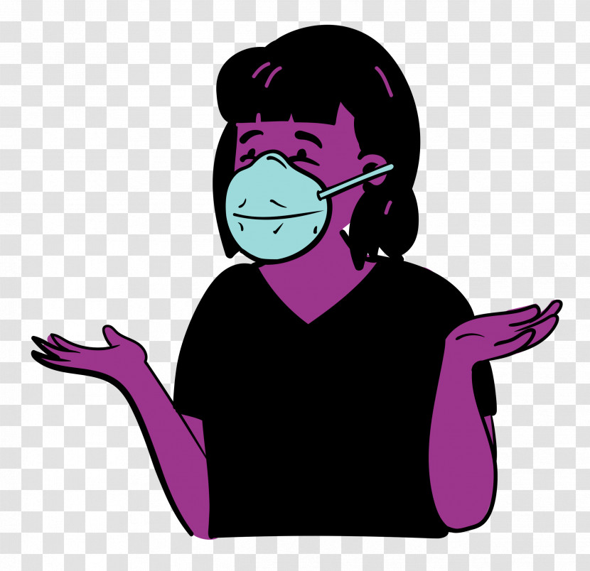 Woman Medical Mask Coronavirus Transparent PNG