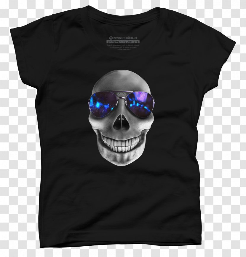 T-shirt Skull Sleeve Brand Font - Fashion Print Transparent PNG