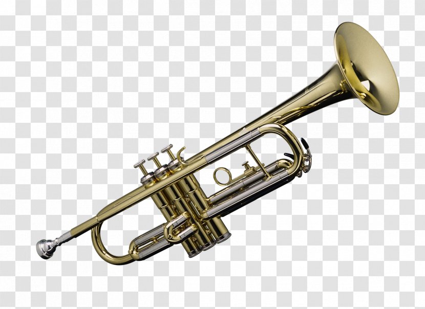 Trumpet Musical Instrument Wind Tuba - Cartoon - Metal Instruments Trombone Transparent PNG
