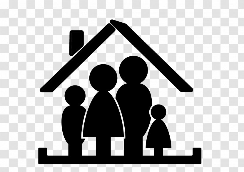 Family Child Clip Art - Black And White Transparent PNG