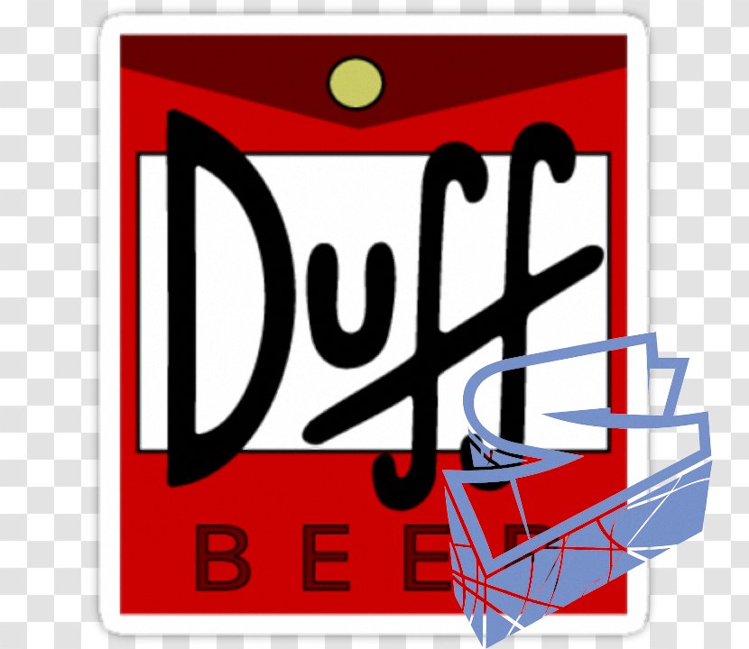 Duff Beer Homer Simpson Logo Bottle - Signage Transparent PNG