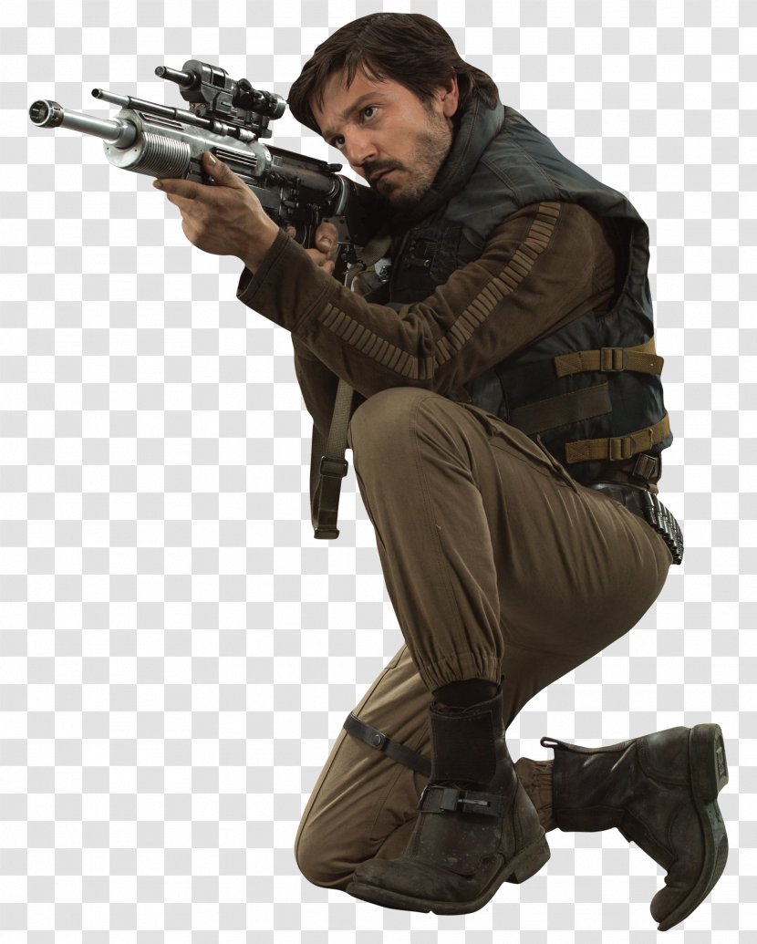 Diego Luna Cassian Andor Rogue One Jyn Erso Blaster - Watercolor - Chewbacca Transparent PNG