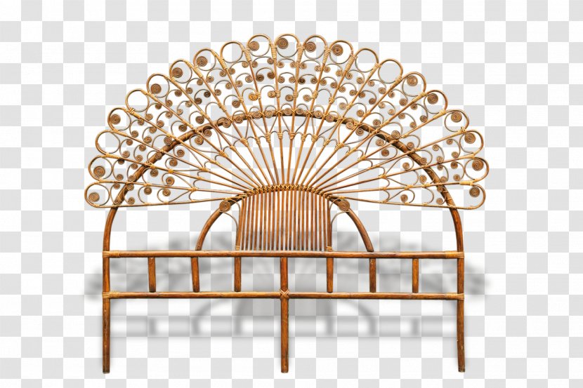 Headboard Wicker Rattan Bed Cots - Tree - White Peacock Transparent PNG