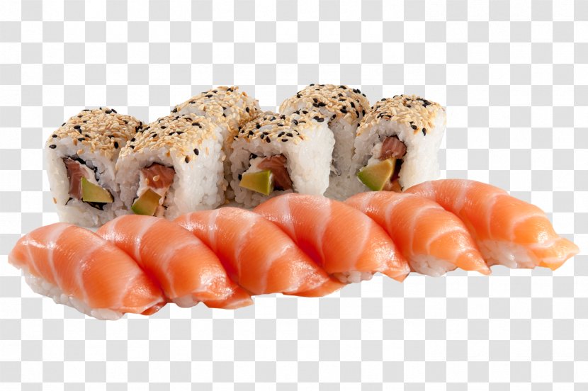 Sashimi Sushi Smoked Salmon Japanese Cuisine California Roll - Chopsticks Transparent PNG