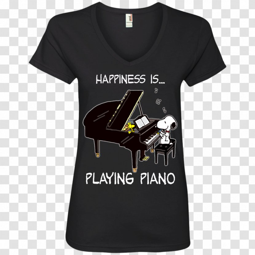 T-shirt Neckline Hoodie Sleeve - Playing Piano Transparent PNG