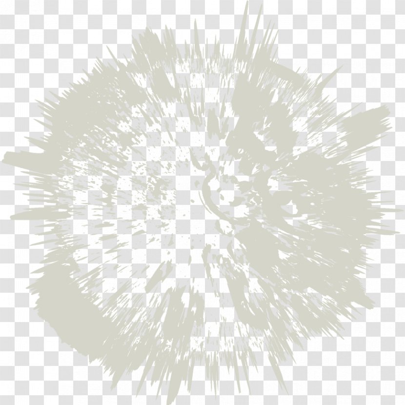 White Fur Line - Black And Transparent PNG