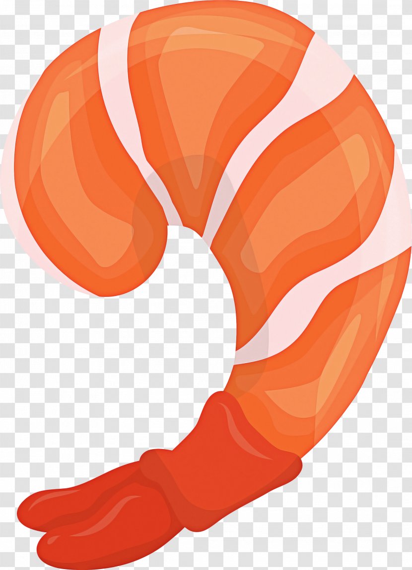 Shrimp Cartoon - Seafood - Peach Orange Transparent PNG