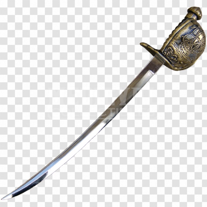 Sabre Cutlass Piracy Sword Weapon - Dagger Transparent PNG