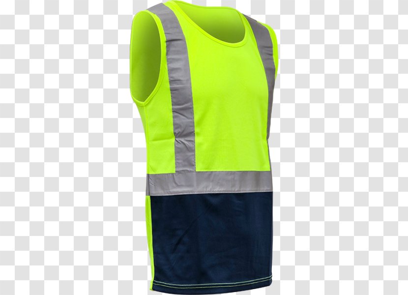 Gilets High-visibility Clothing T-shirt Sleeveless Shirt Retroreflective Sheeting - Active Tank Transparent PNG